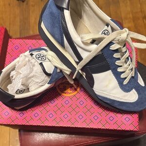 Tory Burch Navy and White Women's Sneakers